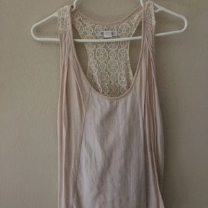 Element nude tank top w lace
